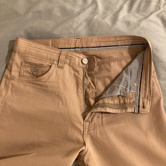 Hugo Boss Pants Men’s 31x32 Straight Leg Cotton Tan 5-Pocket‎ - Picture 10 of 12